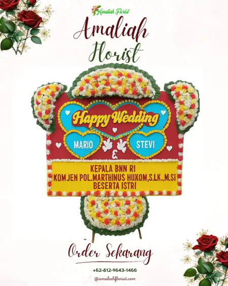 Papan Bunga Pernikahan Suka Baru